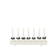 Adventsljusstake 7-armad Vit Konstsmide